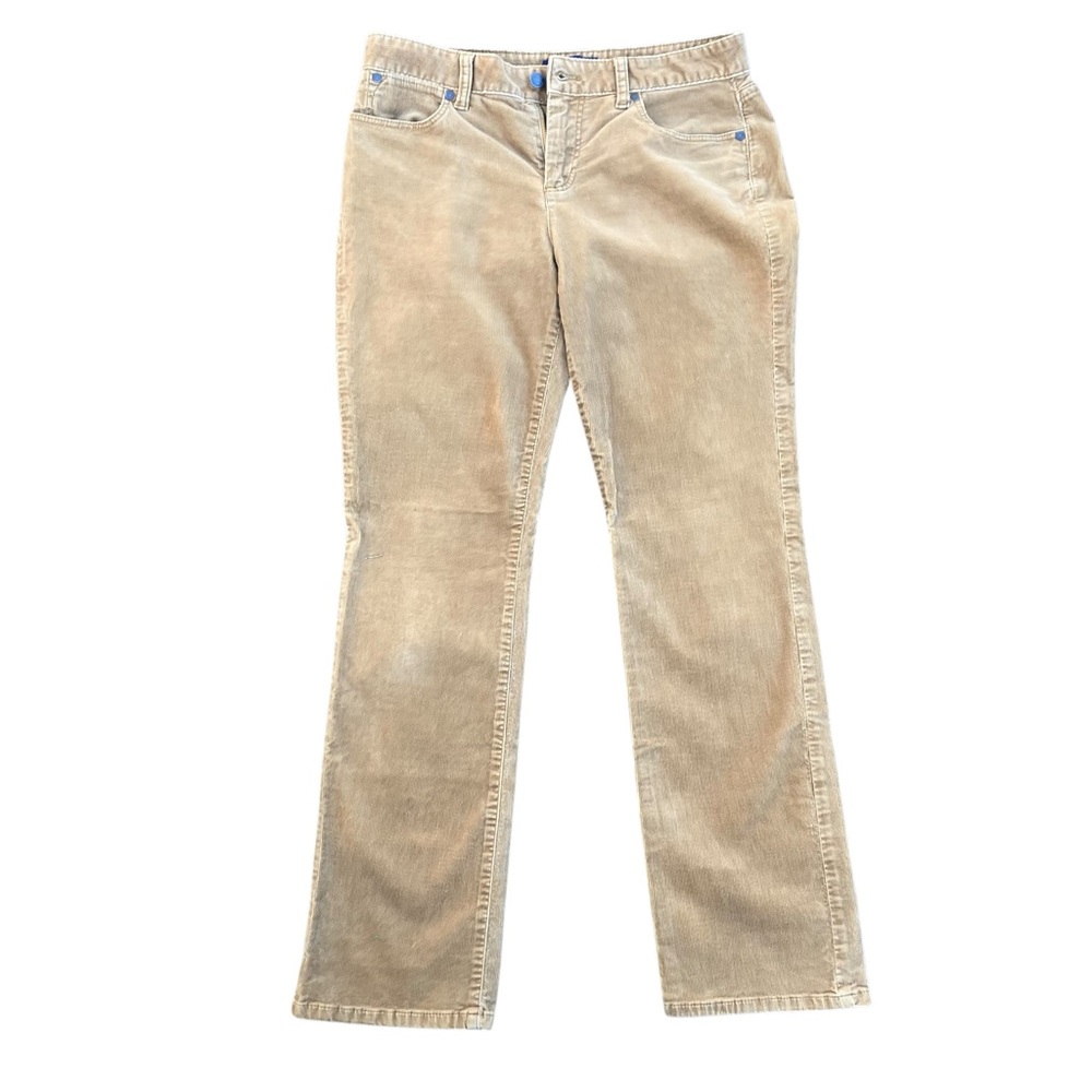 Talbots Womens Corduroy Pants 6P Tan Heritage Straight Leg Stretch